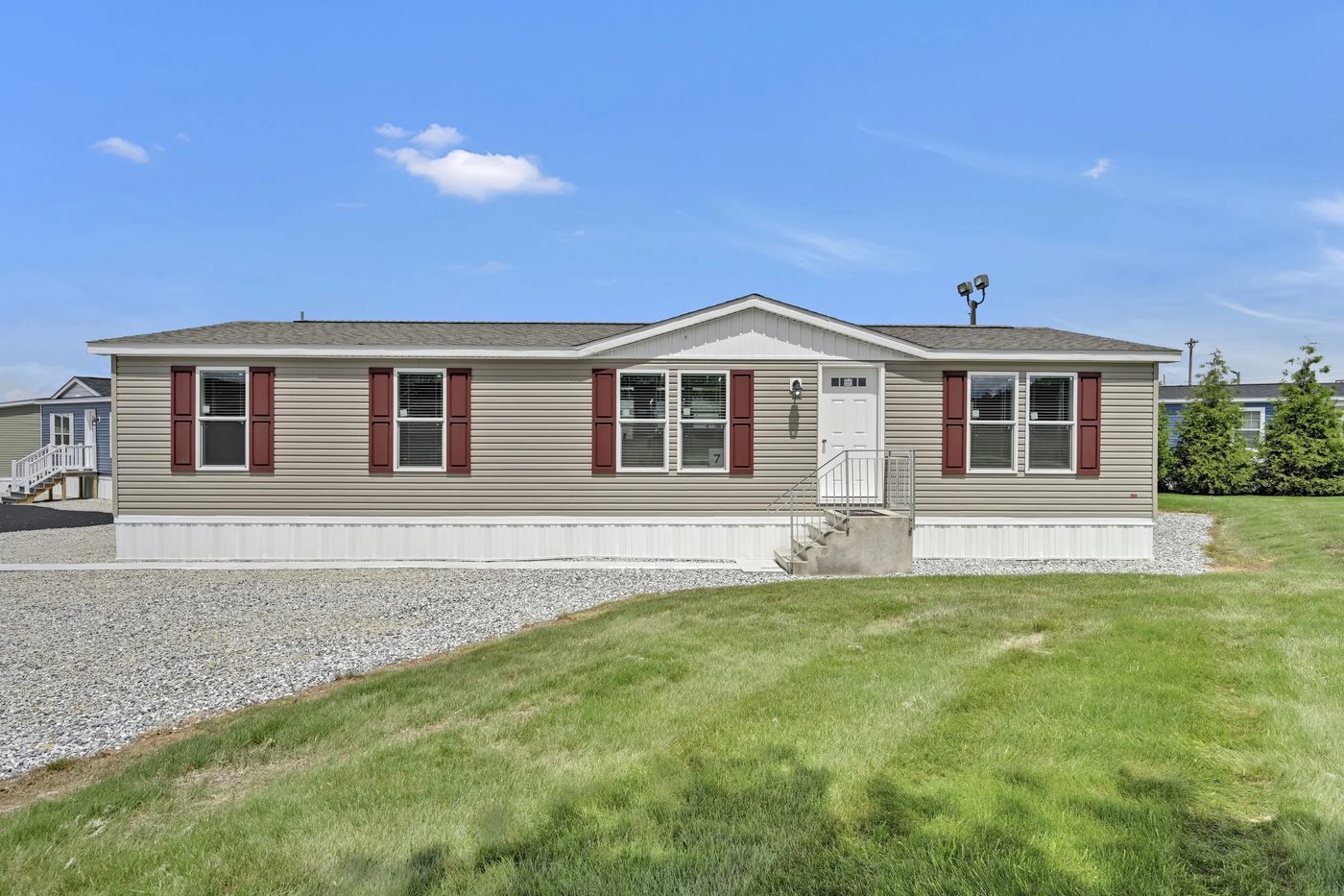 Double wide ranch home on the Baxter Homes lot
